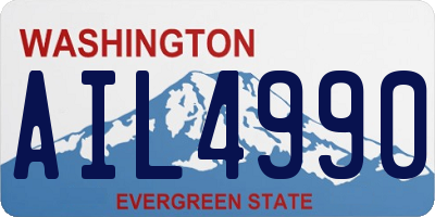 WA license plate AIL4990