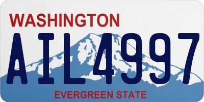 WA license plate AIL4997