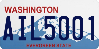 WA license plate AIL5001