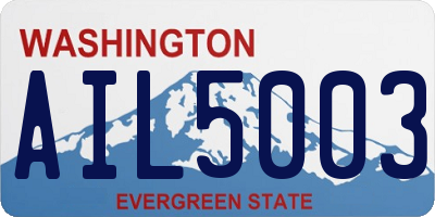 WA license plate AIL5003