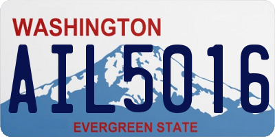 WA license plate AIL5016