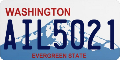 WA license plate AIL5021