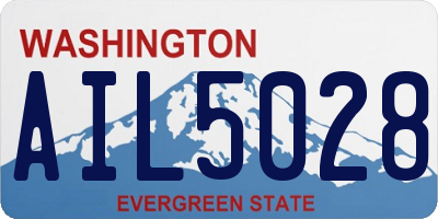 WA license plate AIL5028