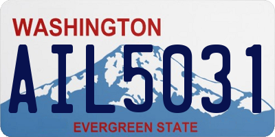WA license plate AIL5031