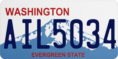 WA license plate AIL5034