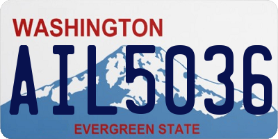 WA license plate AIL5036