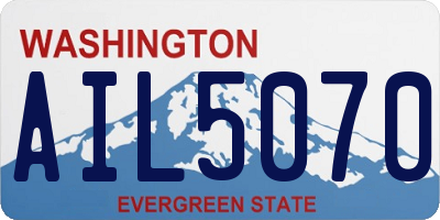 WA license plate AIL5070