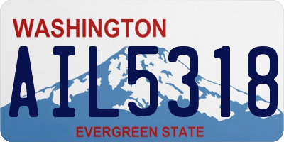 WA license plate AIL5318