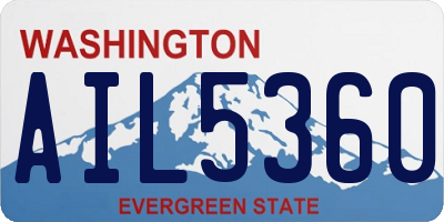 WA license plate AIL5360