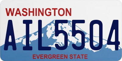 WA license plate AIL5504