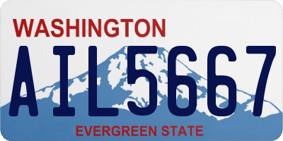 WA license plate AIL5667