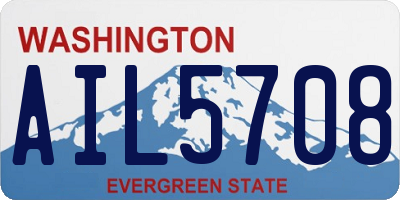 WA license plate AIL5708