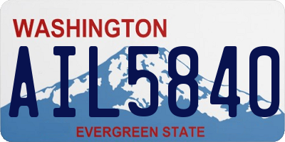 WA license plate AIL5840