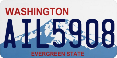 WA license plate AIL5908