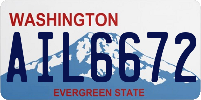 WA license plate AIL6672