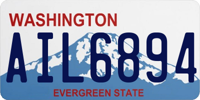 WA license plate AIL6894