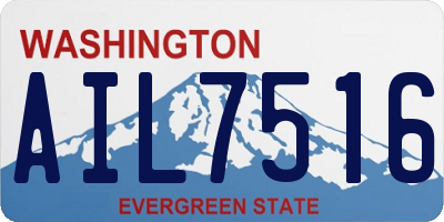 WA license plate AIL7516