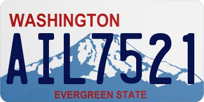 WA license plate AIL7521