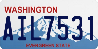 WA license plate AIL7531