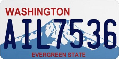 WA license plate AIL7536