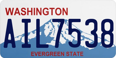 WA license plate AIL7538