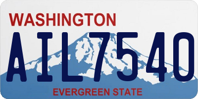 WA license plate AIL7540