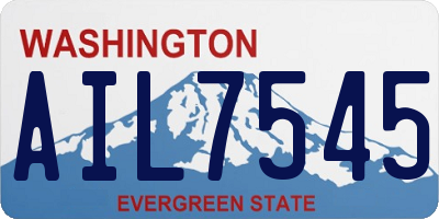 WA license plate AIL7545