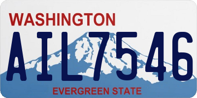 WA license plate AIL7546