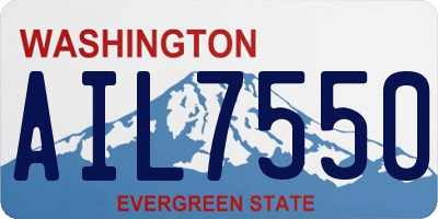 WA license plate AIL7550