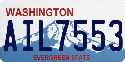 WA license plate AIL7553