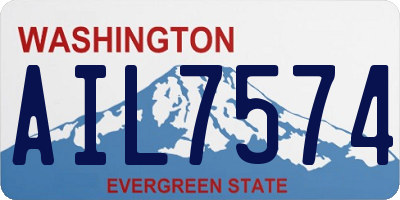 WA license plate AIL7574