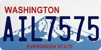 WA license plate AIL7575