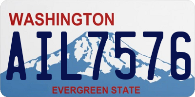 WA license plate AIL7576