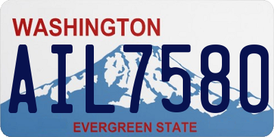 WA license plate AIL7580