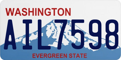 WA license plate AIL7598