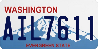 WA license plate AIL7611
