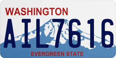 WA license plate AIL7616