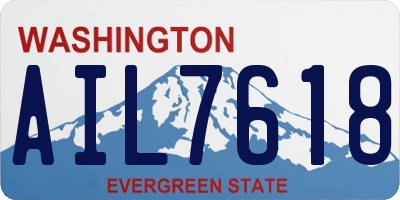 WA license plate AIL7618