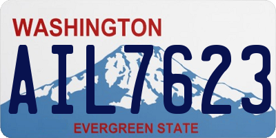 WA license plate AIL7623