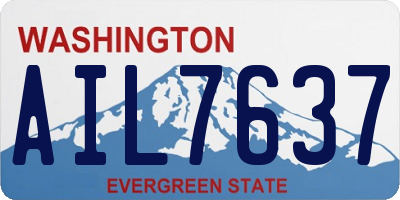 WA license plate AIL7637