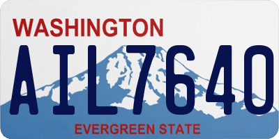 WA license plate AIL7640
