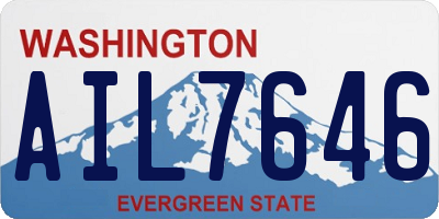 WA license plate AIL7646