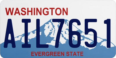 WA license plate AIL7651