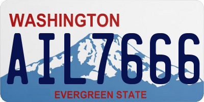 WA license plate AIL7666