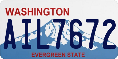 WA license plate AIL7672