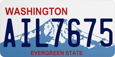 WA license plate AIL7675