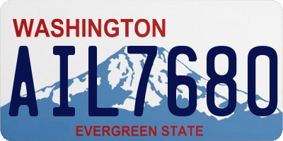 WA license plate AIL7680