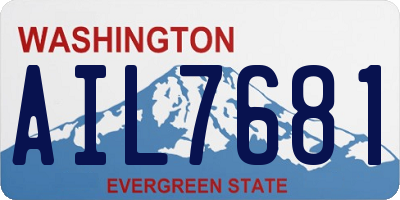 WA license plate AIL7681