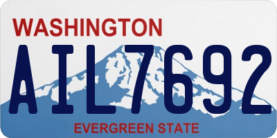 WA license plate AIL7692