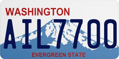 WA license plate AIL7700